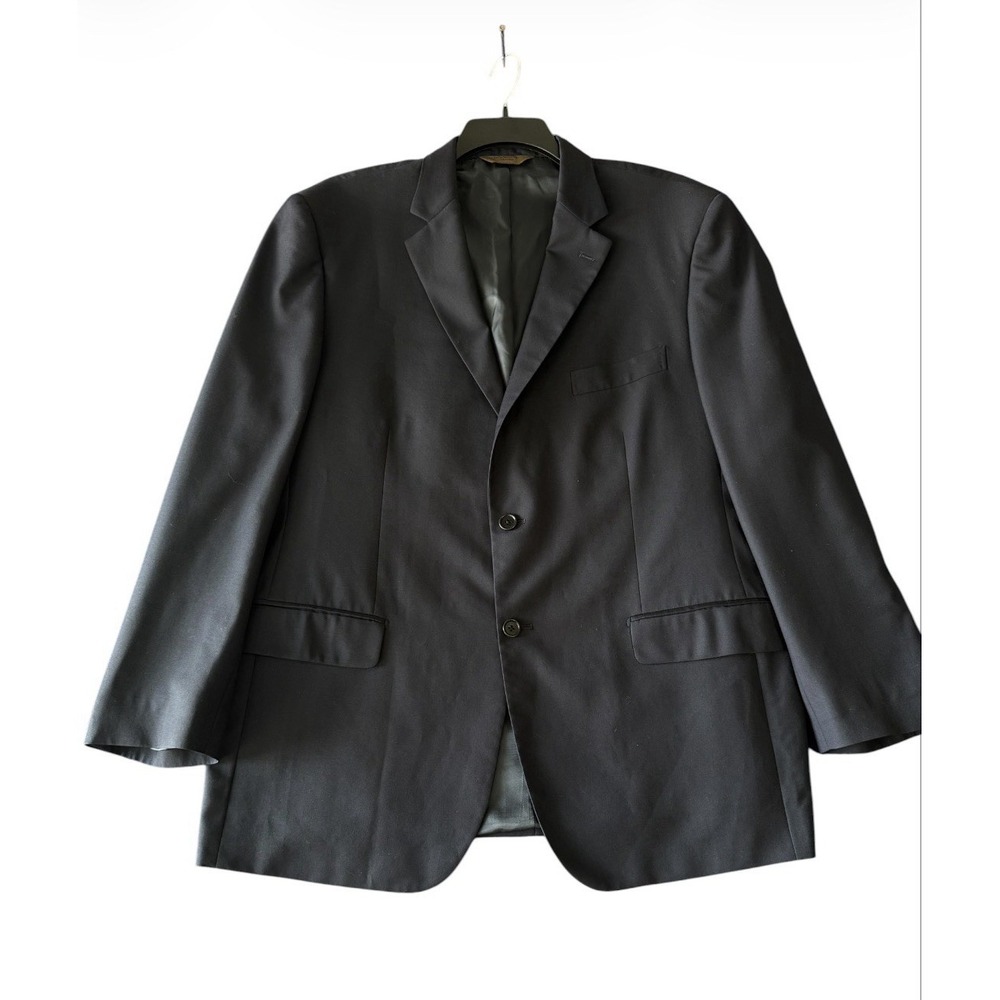 Pronto Uomo Blazer 42S Navy Blue Super 120's Italian Wool Sport Coat Tollegno